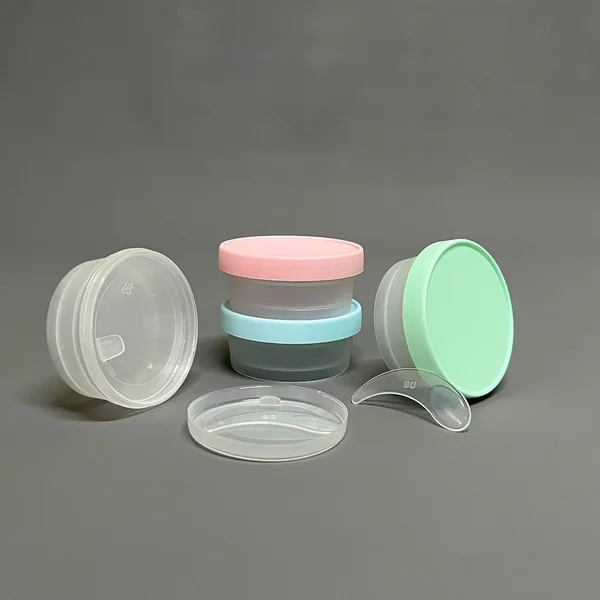 Pot Jar Krim - Pot Lulur - Wadah Masker - 50ml Transparan Tutup Warna