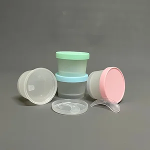 Pot Jar Krim - Pot Lulur - Wadah Masker - 100ml Transparan Tutup Warna