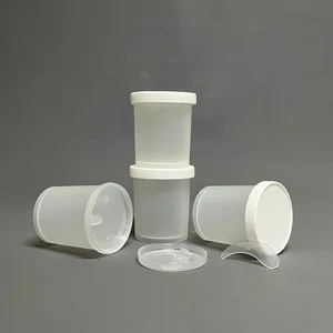 Pot Jar Krim - Pot Lulur - Wadah Masker - 200ml Transparan Tutup Warna