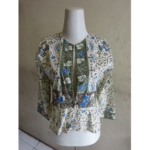 Batik Motif Cirebonan - W53622 Bolero - Hijau