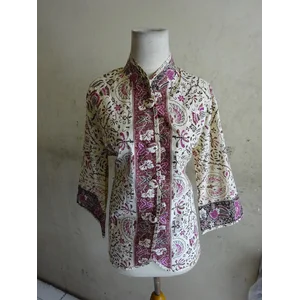 Batik Motif Cirebonan - W53622 Blouse - Hijau