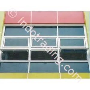 Kusen Aluminium Kaca Warna Biasa (Biru Hijau Grey)
