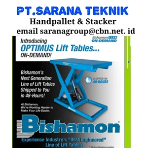OPTIMUS LIFT TABLES BISHAMON PT SARANA TEKNIK HAND PALLET AND STACKER BISHAMON