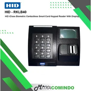 Pembaca Kartu Akses Kontrol HID iClass SE RKLB40 Biometrik Sidik Jari Nirkontak Pembaca Keypad