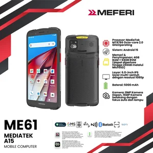 MEFERI Mobile Computer ME61 Mediatech A15/SE5070/4+64G/MT8786/WiFi  only