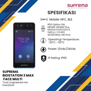 Biometric Reader Suprema BioStation 3 Max Face Multi