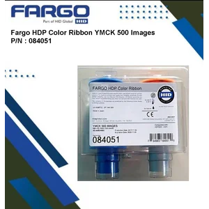 Cartridge Printer Fargo HDP Color Ribbon YMCK 500 Images P/N : 084051