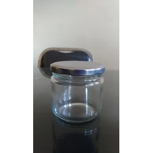  300ml round glass jar with metal lid