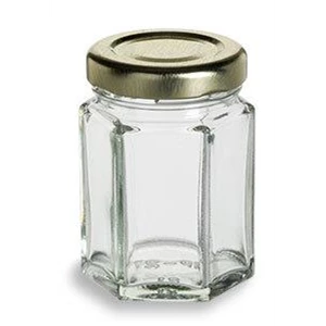 P007 100Ml Hexagon Glass Jar