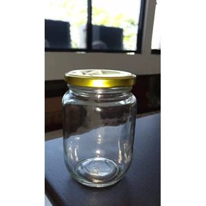 430ml round glass jar with metal lid  