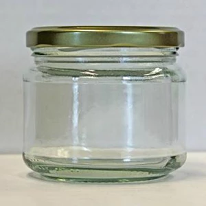 25 Ml Round Glass Jar with metal lid