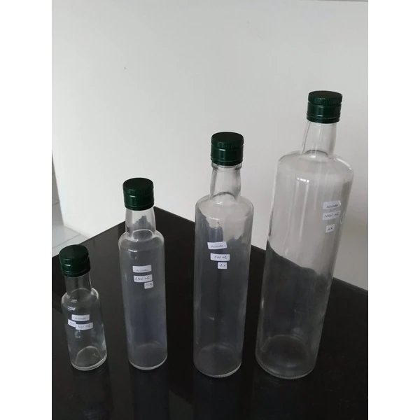 1000Ml Botol Kaca Square Tutup Aluminium Dan Insert Lid
