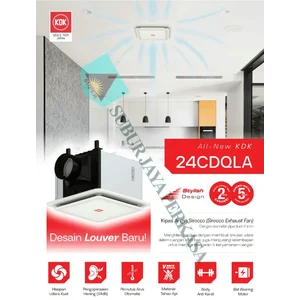EXHAUST FAN PLAFON KDK 24CDQLA SIROCCO DUCTING