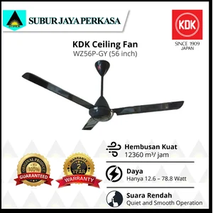 CEILING FAN KDK Plafon 56 Inch WZ56P-GY (Kipas Angin Gantung Dark Grey)