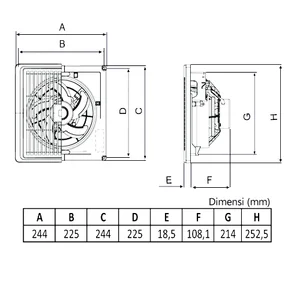 Exhaust Fan KDK Plafon 6 Inch 15TGQ
