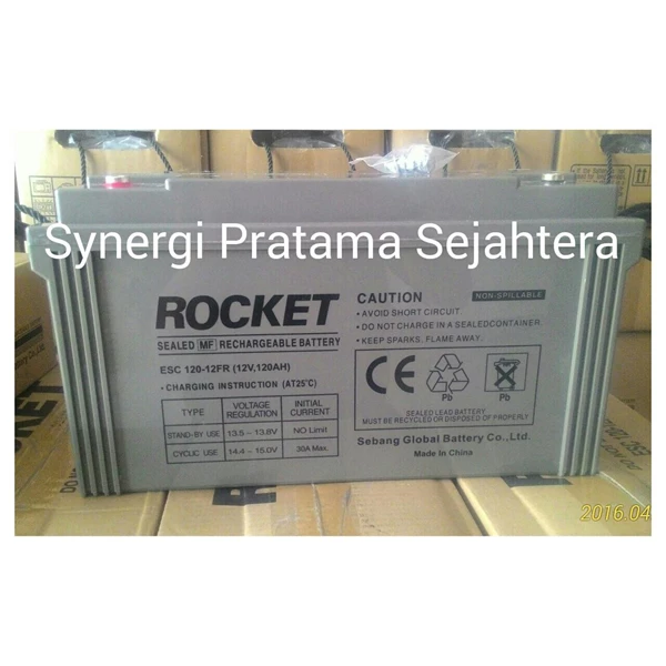 Battery Vrla Rocket Esc 120-12 ( 12V 120Ah )