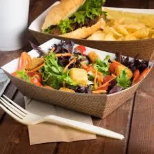Food Tray Paper Atau Tray Makanan Bahan Kertas Untuk Kemasan Makanan Siap Saji