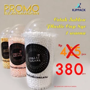 Promo Ramadhan Cetak Sablon 1 Warna Plastic Cup 16 Oz