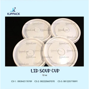 Lid Datar Soup Cup 12 Oz