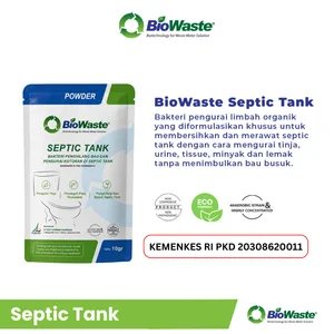 Biowaste Septic Tank Bakteri Pengurai Limbah IPAL MBG Tinja Anti Bau & WC Mampet 10 gram
