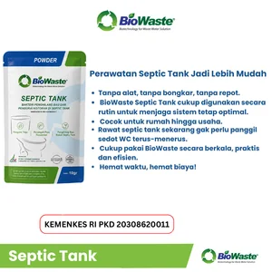 Biowaste Septic Tank Bakteri Pengurai Limbah IPAL MBG Tinja Anti Bau & WC Mampet 10 gram