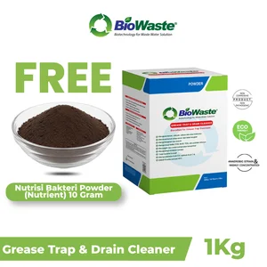 Biowaste Grease Trap & Drain Cleaner Bakteri Pengurai Limbah IPAL & Minyak - Pengurai Limbah Dapur  MBG Mampet & Bau 1 Kg