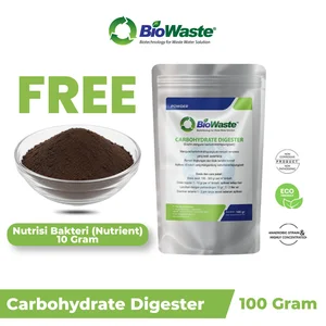 Biowaste Carbohydrate Digester Enzim Bakteri Pengurai Limbah MBG Organik Padat Tepung & Pati 100 gram