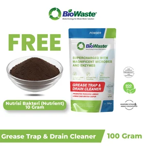 Biowaste Grease Trap & Drain Cleaner Bakteri Pengurai Lemak & Minyak Pengurai Limbah Dapur  MBG Mampet & Bau 100 gram