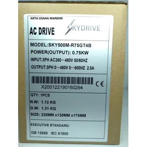 INVERTER SKYDRIVE SKY500M-R75GT4B 0.75KW 3PHASE 480V