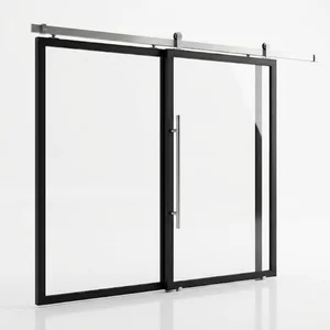 Pintu Aluminium Sliding Kaca Rel Atas