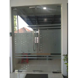 Pintu Kaca Swing Frameless Tempered