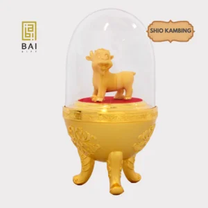 Bai Gift Pajangan Shio Kambing Mini Lapis Emas 24k Patung Shio Kambing Mini Hadiah Ulang Tahun Hadiah Imlek