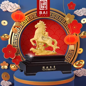 BAI GIFT HAMPERS & SOUVENIR IMLEK 2026 PAJANGAN PATUNG SHIO KUDA YUANBAO TUMPUKAN EMAS & UANG KOIN PASTI HOKI