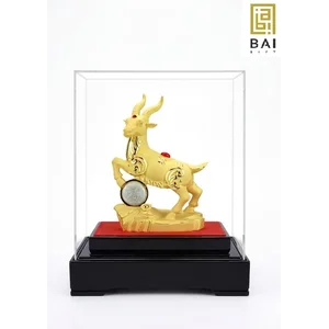BAI GIFT PATUNG SHIO KAMBING LAPISAN EMAS 24K BERSERTIFIKAT RESMI ORIGINAL MINIATUR SHIO KAMBING HAMPERS CHINESE NEW YEAR TAHUN 2027