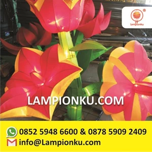 Lampion Kain Karakter Bunga