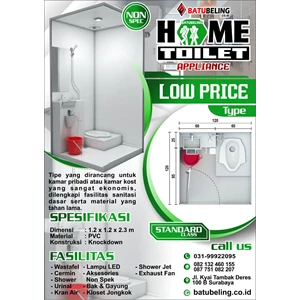 Home Toilet Tipe Low Price By Batu Beling