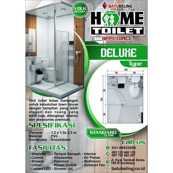 Home Toilet Tipe Deluxe By CV. Batu Beling
