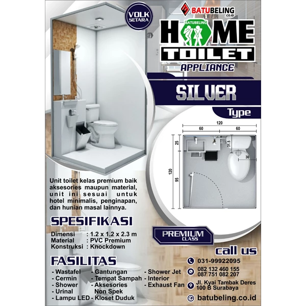 Home Toilet Tipe Silver By CV. Batu Beling