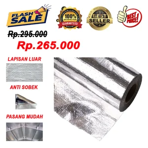 ALUMINIUM FOIL WOVEN SINGLE SIDE - WOVEN FOIL PANJANG 50M - PEREDAM PANAS