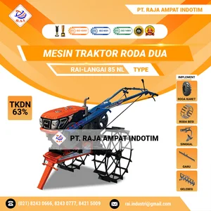MESIN TRAKTOR RODA DUA - RAI-LANGAI 85 NL + RODA KARET + RODA BESI + SINGKAL + GARU + GELEBEG