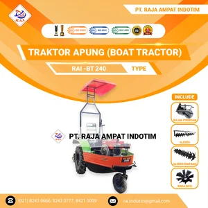 TRAKTOR APUNG / BOAT TRACTOR RAI-BT 240 DENGAN RODA KARET. RODA BESI. BAJAK PIRINGAN. GLEBEG & GLEBEG BINTANG