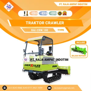 TRAKTOR RODA KARET / CRAWLER TRACTOR RAI HERXULES CRW 100 + BAJAK ROTARI / ROTARY TILLER