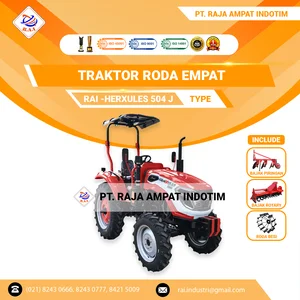 TRAKTOR RODA 4 HERXULES STR 504 J DILENGKAPI ROTARY TILLER + DISC PLOUGH + IRON WHEEL