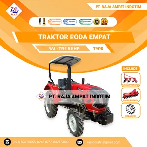 TRAKTOR RODA 4 HERXULES XTR4 55 HP + BAJAK ROTARY + BAJAK PIRINGAN