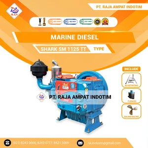 Mesin Penggerak Diesel Kapal Perikanan Tanpa Tangki Daya - Shark SM 1125 TT ( AS KETINTING + FLENDES+BALING-BALING)