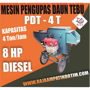 Mesin Pengupas Daun Tebu RAI - PDT 4T Kapasitas 4 Ton/Jam Diesel 8 HP