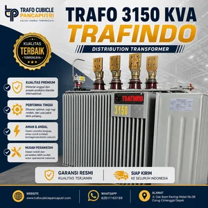 Trafo Distribusi 3150 KVA Trafindo Original 3 Phase Step Down Oil Immersed Type