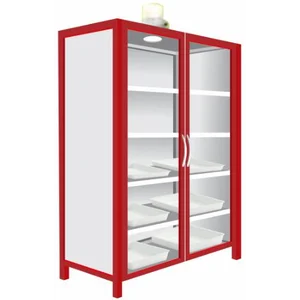 Lemari Asam Steel Chemical Storage Cabinet 2 Glass 