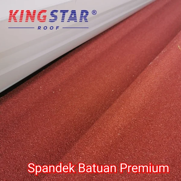 ATAP SPANDEK PASIR ATAU BATUAN GL5 PREMIUM MERK KINGSTAR ROOF TEBAL 0.30 +- 1.6mm
