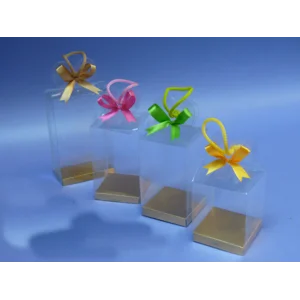 Plastik Mika Kemasan Souvenir Ukuran 3 x 3 x 32 cm Model Kupu Alas Emas & Perak